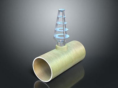 Pipe water pipe valve iron pipe fitting flange tee joint pipe water pipe valve 3d model