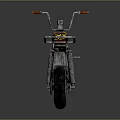 Vintage Yellow Motorcycle With Purple Seat And Metallic Frame Details