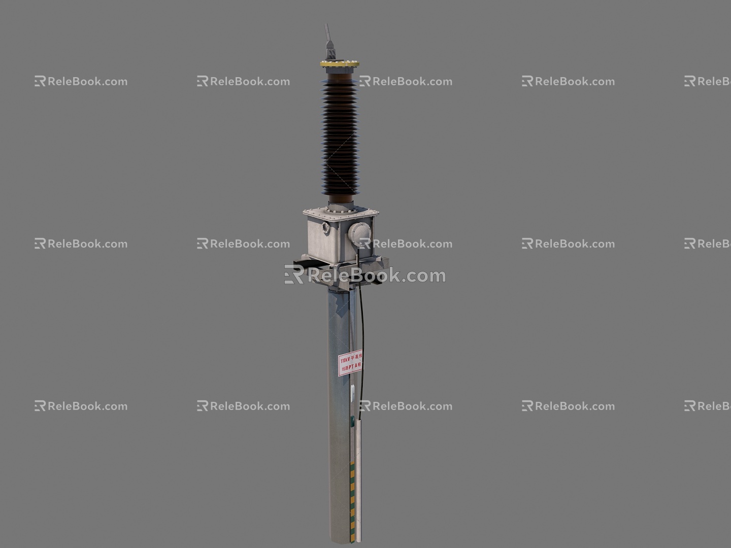 Power station transformer Voltage transformer 3d model