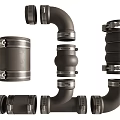 High Quality Black Industrial Pipe Fittings Including Elbows Couplings And Flexible Sections