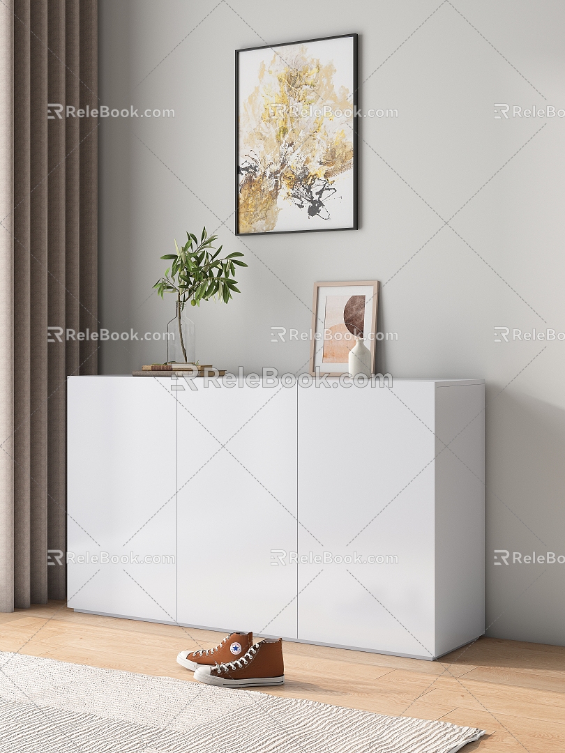 Nordic Shoe Cabinet 3d model