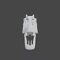 White Skull Model With Detailed Structure And Sharp Teeth Decorative Art Piece