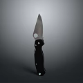 Tactical Stainless Steel Folding Knife With Sharp Blade And Black Handle