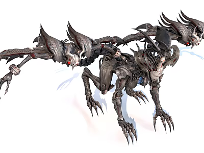 Game Movie Character Mechanical Biological Hybrid With Multi Limbs Sharp Claws And Spider Like Form 3d model
