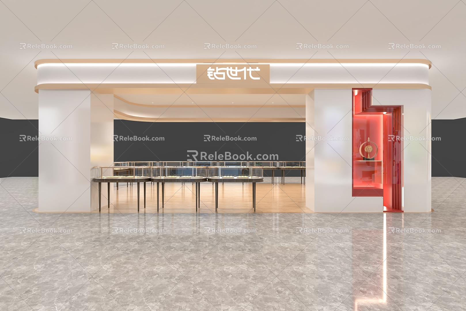 Light Luxury Jewelry Store 3d model