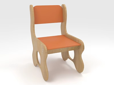 Children's Chair Wooden Chair Wooden Chair Chair Seat 3d model