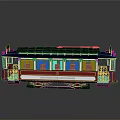 Vintage Brussels 1888 Tram Model With Red White And Blue Exterior