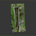 Modern Garden Model With Stone Structure And Green Vegetation Design