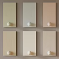 Minimalist Wall Panels With Decorative Round Buttons In Various Soft Colors
