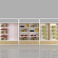 Display Shelves With Multi Layer Design Various Styles For Retail Stores Colorful And Wooden Structures