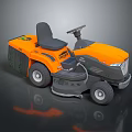 Orange Gray Riding Agricultural Mower Modern Design Efficient Grass Cutting Seat and Wheels
