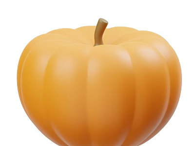 Fresh Ripe Orange Pumpkin with Smooth Skin and Natural Stem for Healthy Recipes 3d model