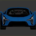 Blue Sports Car With Modern Sleek Design Black Roof And Aerodynamic Body