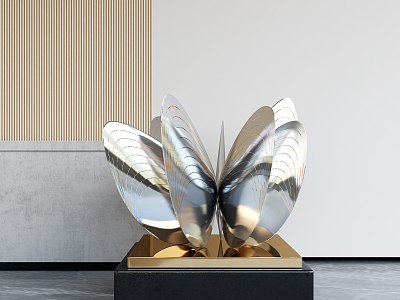 Light Luxury Sculpture Abstract Butterfly Sculpture Ornaments model