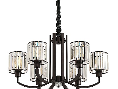 Black cylindrical chandelier luminaire model