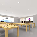 Modern Mobile Phone Store Smart Phone Experience Hall Mobile Phone Table 3d model