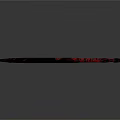Fantasy Spiked Sword With Red And Black Detailed Design And Sharp Edges