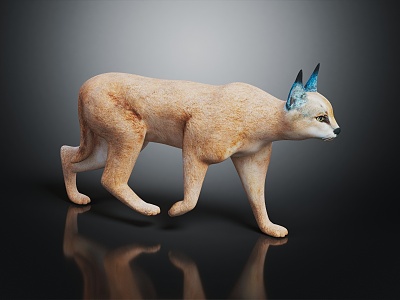 modern lynx cat land animal wildlife 3d model