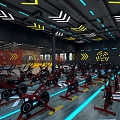 Industrial wind gym spinning 3d model