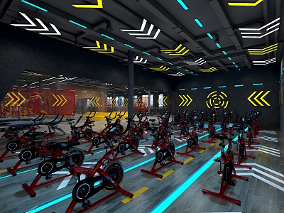 Industrial wind gym spinning 3d model