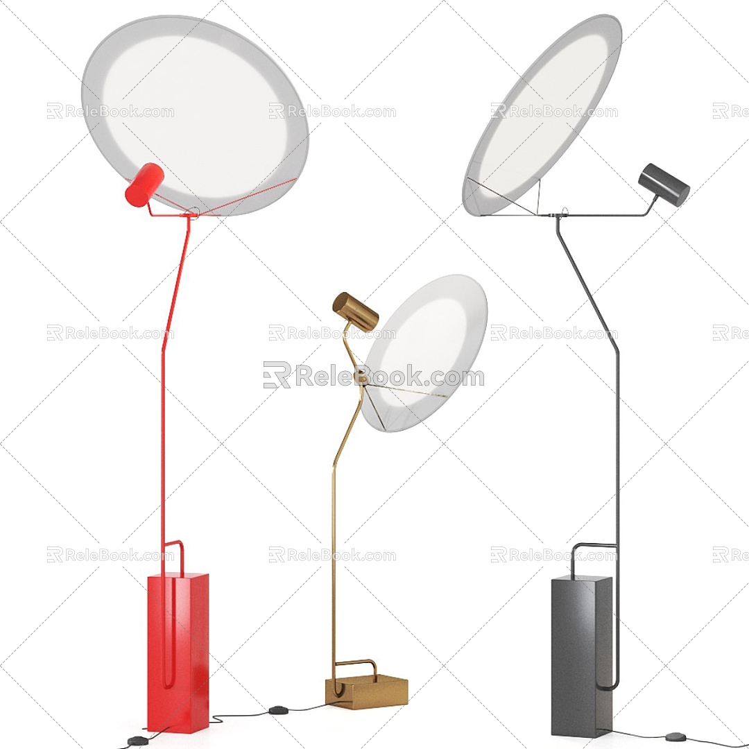 Modern floor lamp combination 3d model