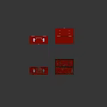 Red Metal Toolboxes In Open Closed States With Secure Latches 3d model