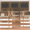 Metal Multi Tiered Display Shelves And Glass Showcase Cabinets For Retail Stores