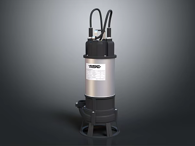 Submersible Water Pump With Durable Stainless Steel Body And Cable For Efficient Water Drainage 3d model