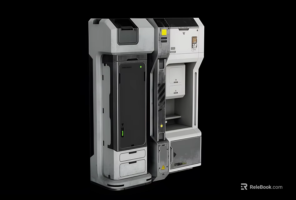 Advanced Modern Industrial Equipment Design With Control Panel And Storage Units 3d model