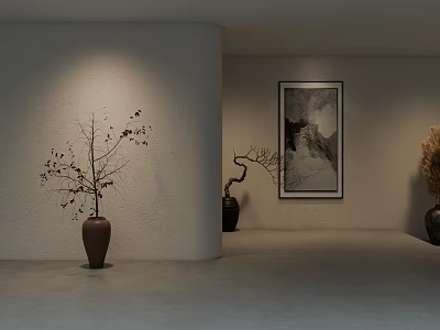 Silent Bonsai Plants 3d model