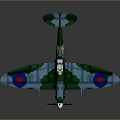 Space Themed Aircraft Model With Teal Green Body And Red Blue Emblems Design