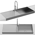 Stainless Steel Single Bowl Kitchen Sink With Pull Out Faucet And Modern Undermount Design