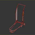 White Metal Frame Trolley Featuring Sydney College Logo And Wheels Design