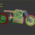 Modern Green Motorcycle Design With Streamlined Body Wooden Seat And Alloy Wheels