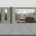 CLAIRE DE LUNE Clothing Store Modern Interior With Display Racks Plants And Fashion Apparel