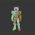 Game Movie Robot Character With White Blue Armor Mechanical Design And Glowing Accents