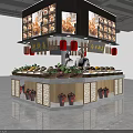 Traditional Chinese Restaurant With Pan Fried Buns Food Display Red Lanterns And Staff