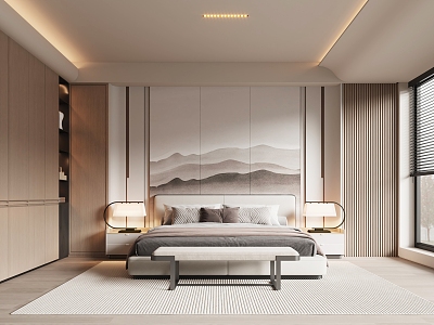 New Chinese bedroom 3d model