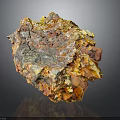 Natural Colorful Stone Specimen With Vibrant Orange Red And Yellow Crystalline Textures