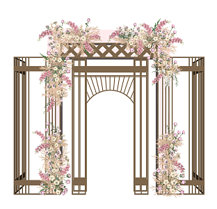 Modern Flower Rack 3d model