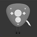 Mechanical Component With Transparent Casing White Circular Parts And Gray Base