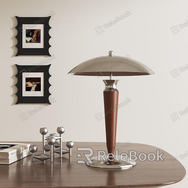 Middle Ancient Style Metal Table Lamp model