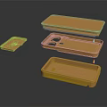 Golden Metal Electronic Device Enclosure Components With Stacked Design And Shiny Surface