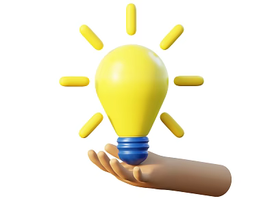 Outdoor Light with Yellow Bulb and Bright Rays Held by Hand for Warm Glow 3d model