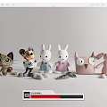 Various Plush Toys Including Cat Mouse Rabbit Owl Teddy Bear and Robot Designs