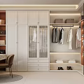 Modern Walk in Closet Wardrobe Design with Hanging Clothes Drawers Shelves and Shoe Storage