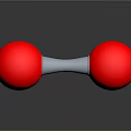 Red Spherical Exercise Dumbbell With White Handle And Shiny Reflective Surface