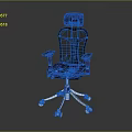Mesh Back Office Chair with Headrest Armrests Black Seat and Silver Base with Wheels