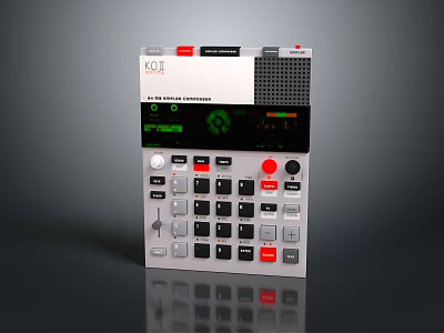 Versatile Compact Portable Electronic Device With Digital Display Screen Control Knobs And Buttons 3d model