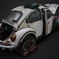 Abandoned Beetle in the Woods 3d model